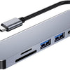 Adapter Hub 6w1 Rozdzielacz Type-C SD / TF HDMI 4k 30hz 100W