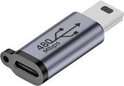 Adapter Kabla USB-C do Mini USB - 480Mbps 18W v5