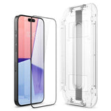 Szkło Hartowane Spigen Glass tR - iPhone 15 Pro Czarne - 2 Sztuki