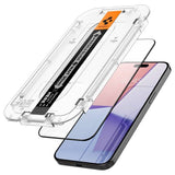 Szkło Hartowane Spigen Glass tR - iPhone 15 Pro Czarne - 2 Sztuki