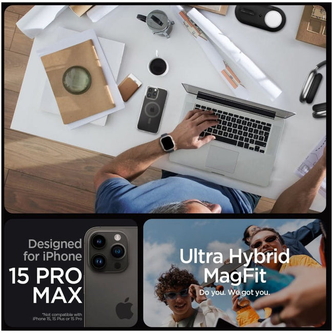 Etui Spigen Ultra Hybrid MagSafe Clear - iPhone 15 Pro Max