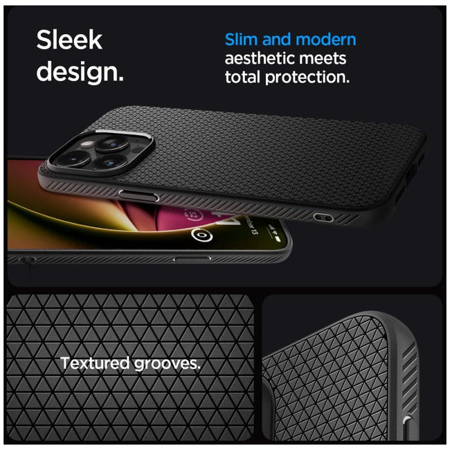 Etui Spigen Liquid Air TPU Black - iPhone 15 Pro Max
