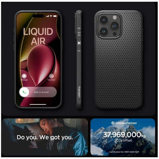 Etui Spigen Liquid Air TPU Black - iPhone 15 Pro Max