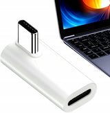 Adapter Kątowy - Żeńskie USB-C do Męskie USB-C - 40GBPS/8K 140W - Biały W5