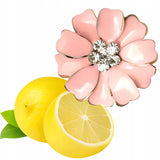 Kwiatek Dyfuzor Zapachu na Kratkę Nawiewu do Auta - Różowy - Cytryna
