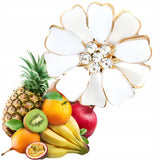 Kwiatek Dyfuzor Zapachu na Kratkę Nawiewu do Auta - Biały - Owoce Tropikalne