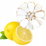 Kwiatek Dyfuzor Zapachu na Kratkę Nawiewu do Auta - Biały - Cytryna