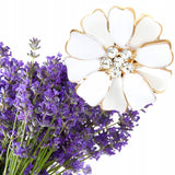 Kwiatek Dyfuzor Zapachu na Kratkę Nawiewu do Auta - Biały - Lawenda