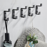 Wieszak Składany Dwupoziomowy, Aluminiowy - Łazienkowy - Czarny