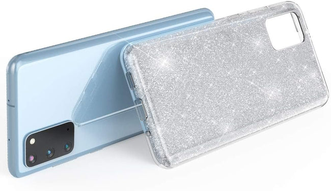 Etui Brokatowe Shine Case - Xiaomi Redmi Note 10 Pro / Pro Max - Srebrny