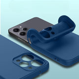 Etui Liquid Soft Silicone - Xiomi Redmi 12 4G - Niebieskie