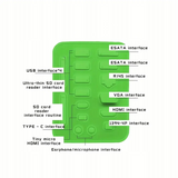 Zestaw Zatyczek 16w1 - Zaślepki Portów Laptopa i Komputera (HDMI, USB, SD, RJ45) - Czarne