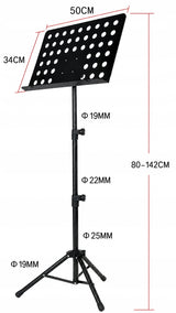 Składany Pulpit do Nut 80-142 cm z Regulacją i Dociskami