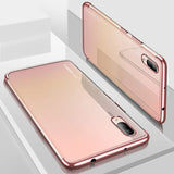 Etui Silikonowe Luxury Plated - Huawei P20 - Różowy