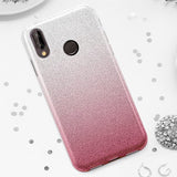 Etui Brokatowe Glitter Case - Huawei P20 Lite - Różowy