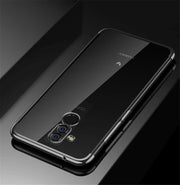 Etui Silikonowe Luxury Plated - Huawei Mate 20 Lite - Srebrny