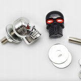 Śruby na Tablice Rejestracyjną - Srebrne Czaszki