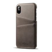 Skórzane Etui Juteni Leather Case -  iPhone X / XS - Szary