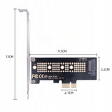 Adapter Karta PCI PCI-E X1 SSD Karta M.2 NVME - Przejściówka Pojedyncza