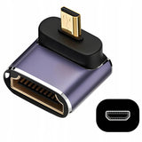 Adapter Kątowy HDMI do Micro HDMI 48GBPS 8K 60hZ D5