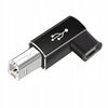 Adapter kątowy do drukarki, faksu, skanera - USB-C do USB-B, czarny