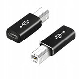 Adapter Prosty do Drukarki, Faksu, Skanera - USB-C do USB-B - Czarny