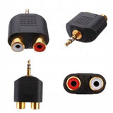 Przejściówka Splitter 2x Cinch do Minijack 3,5mm