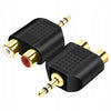 Przejściówka Splitter 2x Cinch do Minijack 3,5mm - Mini Jack 3,5 mm 2-pin (Stereo)