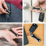 Brelok, Organizer na Klucze - Aluminiowy - Czarny