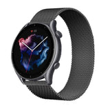 Bransoleta z Paskiem Magnetycznym do Smartwatcha, Zegarka - Uniwersalna - 20 mm - Czarna
