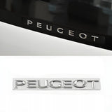 Emblemat Znaczek Naklejka Logo 3D do Peugeot - Naklejany - Srebrny