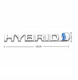 Emblemat Znaczek Naklejka Logo 3D do Toyota Hybrid - Naklejany - Srebrny