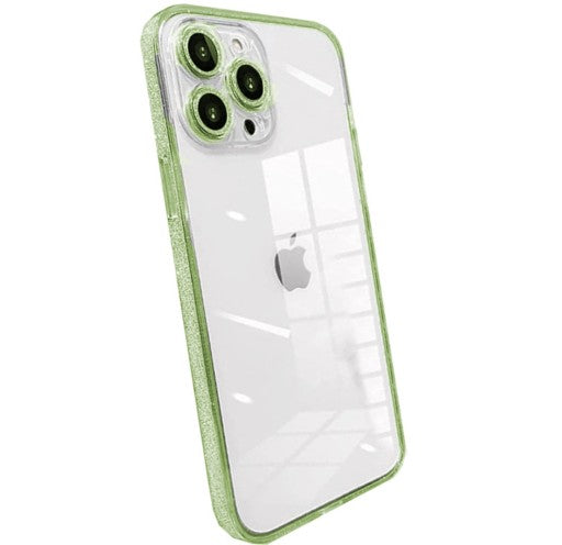 Etui Brokatowe Hard Case do iPhone 13 Pro Max - Zielony