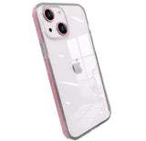 Etui Brokatowe Hard Case do iPhone 15 Plus - Różowy