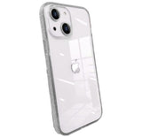 Etui Brokatowe Hard Case do iPhone 15 Plus - Srebrny