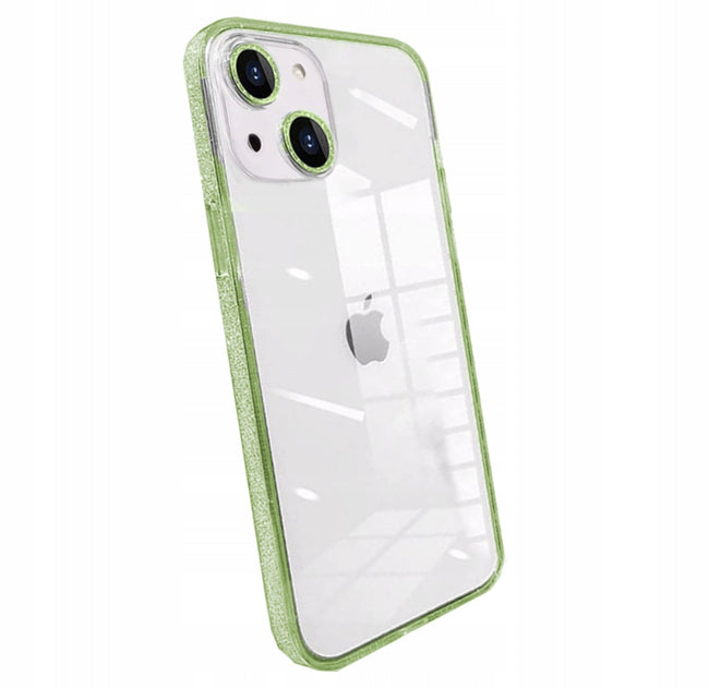 Etui Brokatowe Hard Case do iPhone 15 Plus - Zielony