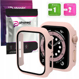 Etui 360 Case Phoneo® + Szkło do Apple Watch - 38 mm - Różowy