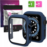 Etui 360 Case Phoneo® + Szkło do Apple Watch - 45 mm - Granatowy