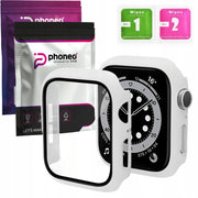 Etui 360 Case Phoneo® + Szkło do Apple Watch - 44 mm - Biały