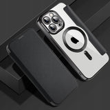 Etui Phoneo Flip z Klapką RFID do MagSafe do iPhone 11 Pro Max - Srebrne
