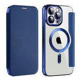 Etui Phoneo Flip z Klapką RFID do MagSafe do iPhone 11 Pro Max - Niebieskie