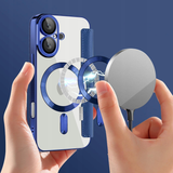 Etui Phoneo Flip z Klapką RFID do MagSafe do iPhone 16 - Niebieskie