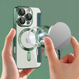 Etui Phoneo Flip z Klapką RFID do MagSafe do iPhone 16 Pro Max - Zielone