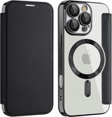 Etui Phoneo Flip z Klapką RFID do MagSafe do iPhone 16 Pro Max - Czarne