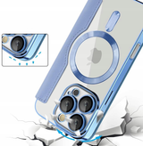 Etui Phoneo Flip z Klapką RFID do MagSafe do iPhone 16 Pro Max - Błękitne