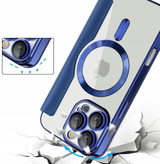 Etui Phoneo Flip z Klapką RFID do MagSafe do iPhone 16 Pro Max - Niebieskie