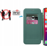 Etui Phoneo Flip z Klapką RFID do MagSafe do iPhone 16 - Zielone