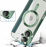 Etui Phoneo Flip z Klapką RFID do MagSafe do iPhone 16 - Zielone