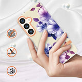 Etui Kwiatowe - Fioletowe - Samsung Galaxy S23+