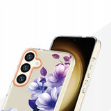 Etui Kwiatowe - Fioletowe - Samsung Galaxy S21 FE